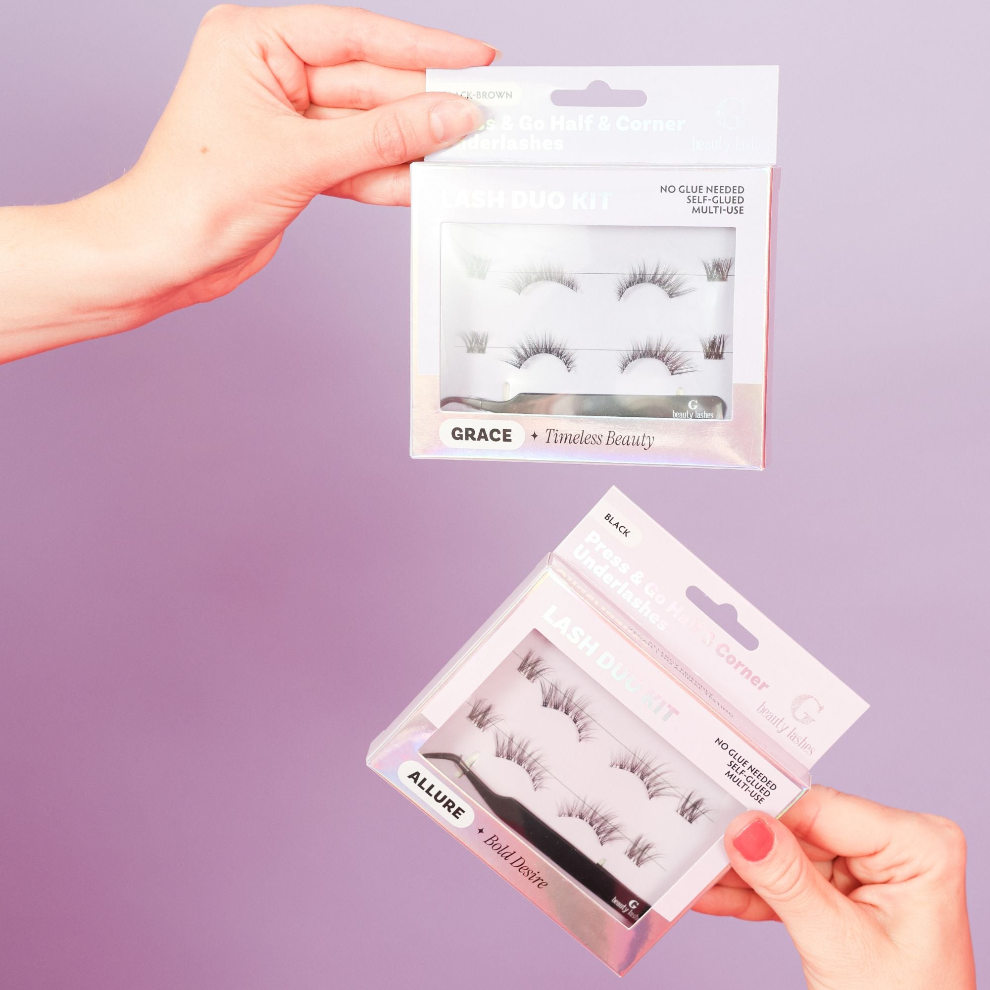 Faux-cils Demi-Frange & Coin Externe Effet Lift – Press & Go
