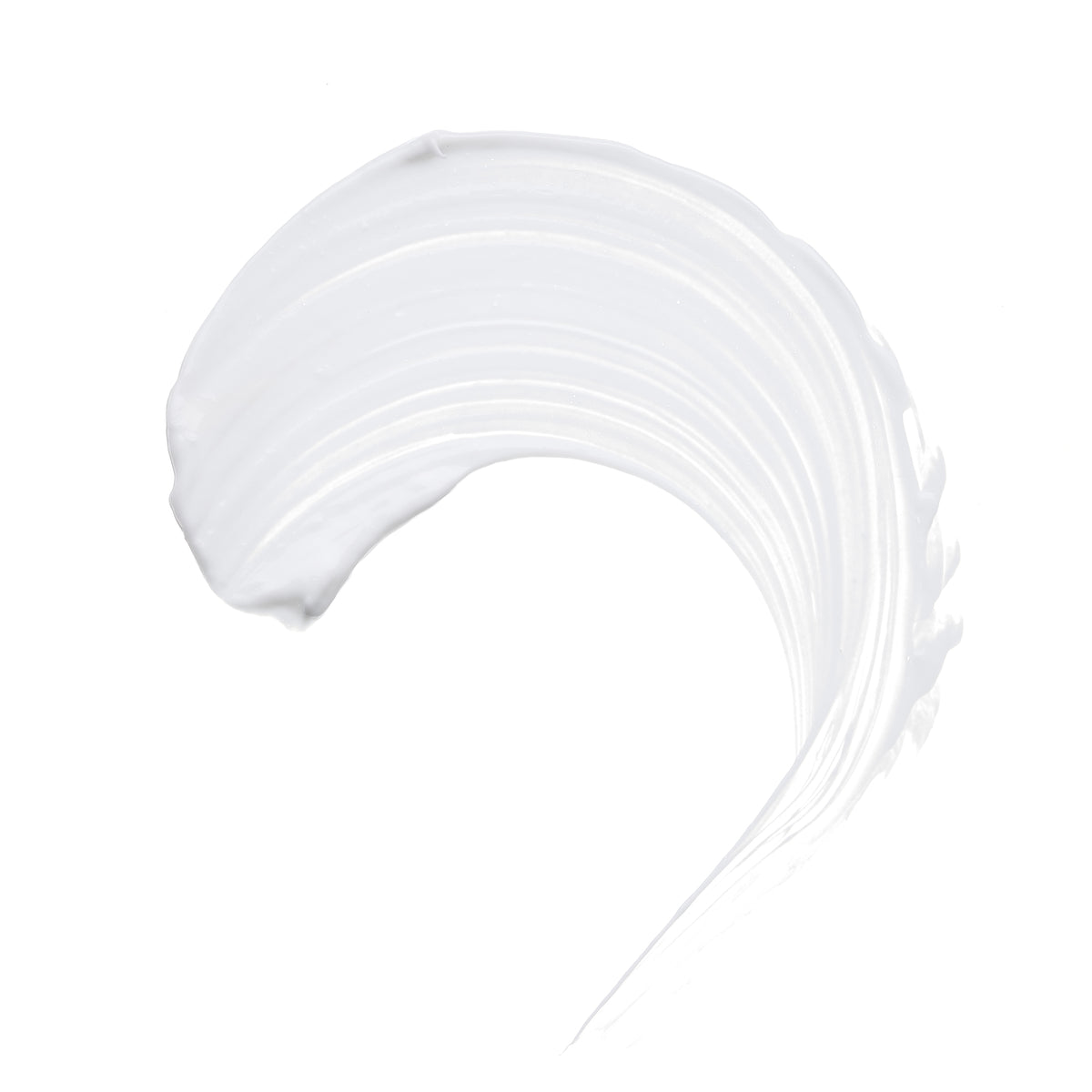 Texture blanche et crémeuse du Sublimacils en trait de pinceau, base mascara L'Atelier du Sourcil